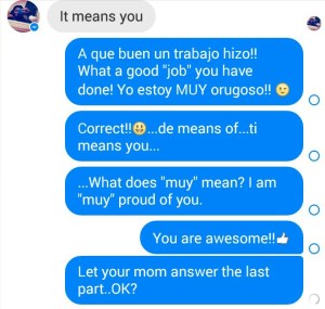 Sample conversation with a long distance student who lives in Rockford, Illinois.